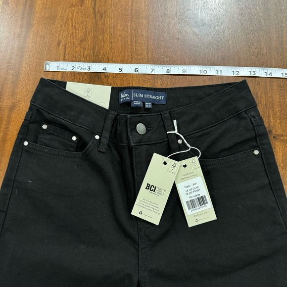 New! Boden Slim Straight Black Jeans Size 6P - Picture 8 of 10
